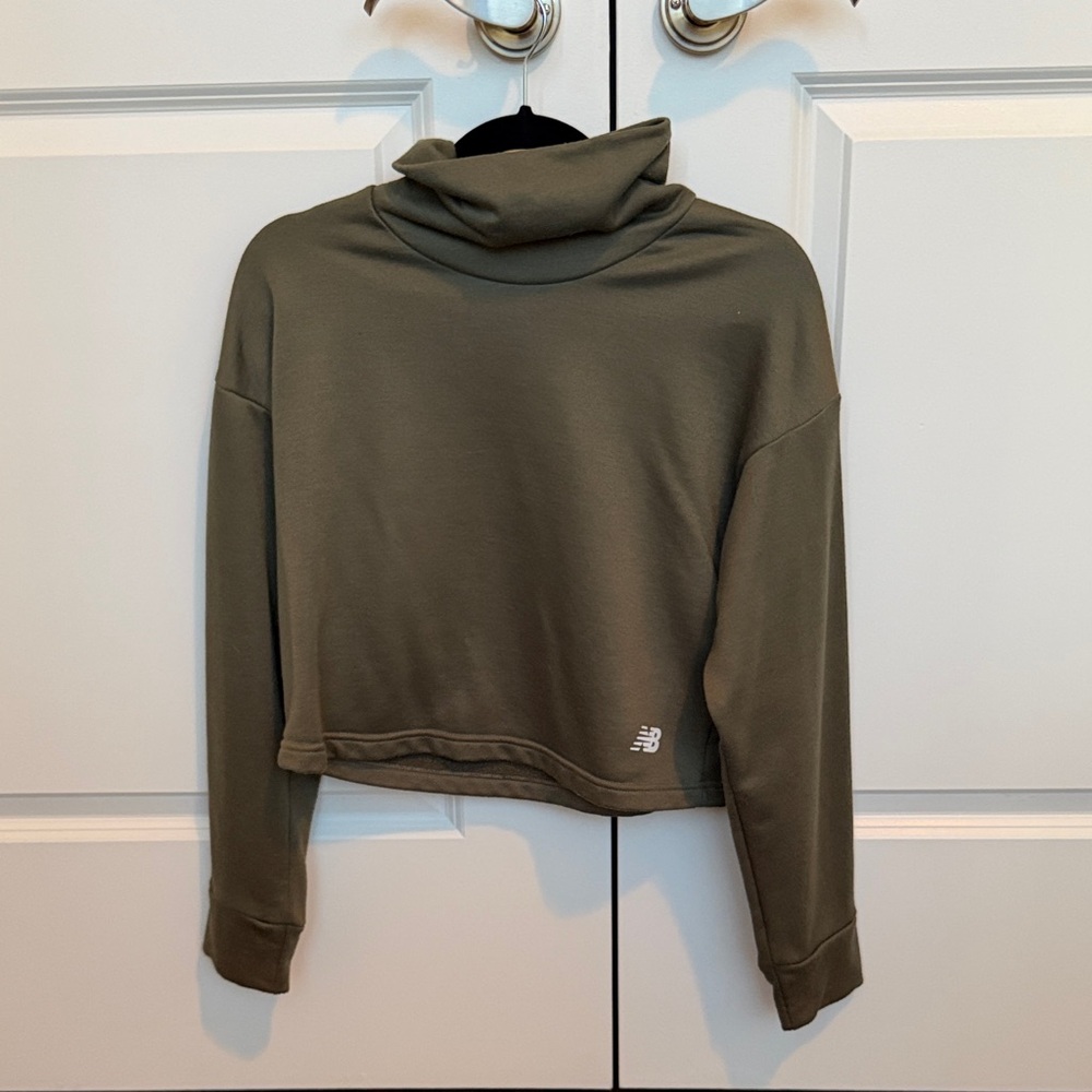 LAST CHANCE! New Balance Khaki Green Turtleneck Sweatshirt